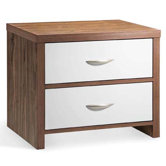 Milan 2 Drawer Bedside Table