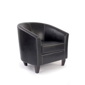 Metro Single Seat Reception Tub Chair in Brown