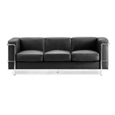 Reception Leather FacedThree Seater Sofa