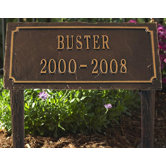 Slate Pet Memorial Two Line Lawn Plaque