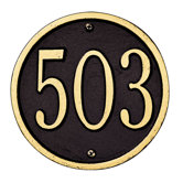 6" Round Wall Address Plaque