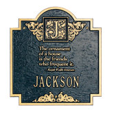 Emerson Monogram Standard Wall Address Plaque