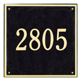 Square Estate Wall Address Plaque