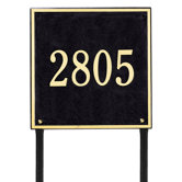 Square Estate Lawn Address Plaque