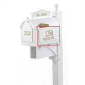 White Personalized Mailbox Side Panel