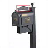 Black Personalized Mailbox Address Topper