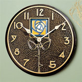 Amber Dard Hunter Rose Clock In French Bronze