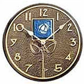 Blue Dard Hunter Rose Clock In French Bronze