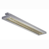 Deckenleuchte Long Grill in Silbergrau