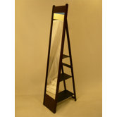 Aris Classic Mirror Stand in Rich Mahogany