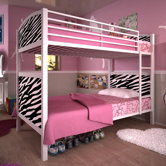 Twin over Twin Bunk Bed with Built-In Ladder