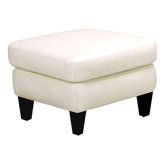 Melanie Leather Ottoman