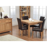 Adler Dining Chair with Oak Legs in Brown