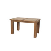 Danube Extending Table in Weathered Solid Oak - 140cm