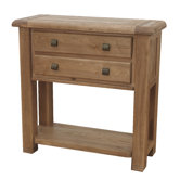 Danube Small Console Table in Weathered Oak