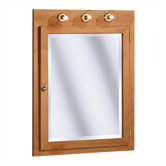 Salerno Series 24" x 32" Maple Lighted Medicine Cabinet in Cider Finish