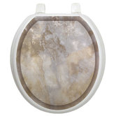 Classic Toilet Seat Applique with Silver Stone Design