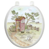 Themes Toilet Seat Applique with Lori's Outhouse Design