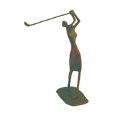 Female Golfer in Cast Bronze