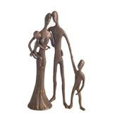 Family of Four in Cast Bronze