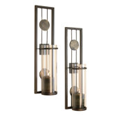 Contemporary Wall Sconce Candle Holder (Set of 2)