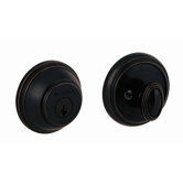Prestige Single-Cylinder Round Deadbolt in Venetian Bronze
