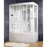 Aromatherapy Sliding Door Steam Shower with Bath Tub