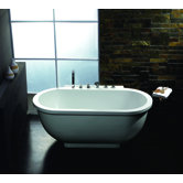 71" x 37.4" x 27.5" Free Standing Whirlpool Bath Tub