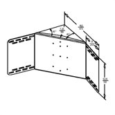 Wall Mount Corner Bracket with Wood Stud 11" - 18" Range