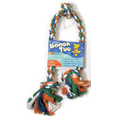 Three Knot Rope Bone Dog Toy in Red, White and Blue