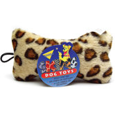 Medium Plush Leopard Skin Bone Dog Toy