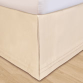 "Hike Up Your Skirt" Matte Satin Bedskirt in Ivory