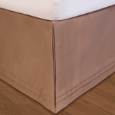 "Hike Up Your Skirt" Matte Satin Bedskirt in Taupe