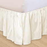 "Hike Up Your Skirt" Ruffled Bedskirt in Ivory