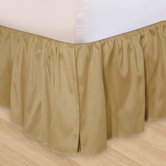 "Hike Up Your Skirt" Ruffled Bedskirt in Taupe