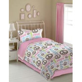 Peace and Love Sheet Set in Pink