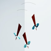 Abstract Reflections Mobile in Red