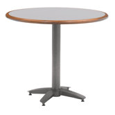Zeus 30" Custom Round Wood Edge Laminate Top Table