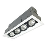 Four Light Multiple Strip Recessed Trim in White