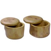 Diego Mendoza Artisan Coban Morning Wood Salt And Pepper Bowls (Set of 2)