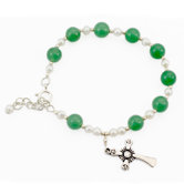 The Ritu Artisan Jaipur Fortunes Pearl and Aventurine Link Bracelet