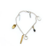 The Hariyono Artisan Gold Overlay Believe in Charm bracelet