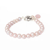 The Khun Boom Artisan Pearl and Rose Quartz Flower Bracelet