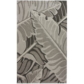 Pop Bold Leaves Grey Rug