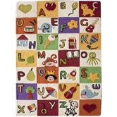 Kinder Alphabet Expressions Kids Rug
