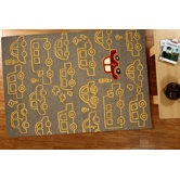Kinder Cars On The Move Kids Rug