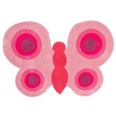 KinderLOOM Butterfly Pink Kids Rug