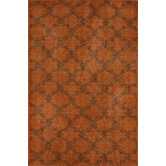 Vintage Overdyed Moroccan Trellis Orange Rug
