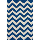 Marbella Chevron Navy Kilim Rug