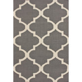 Marbella Moroccan Trellis I Grey Kilim Rug